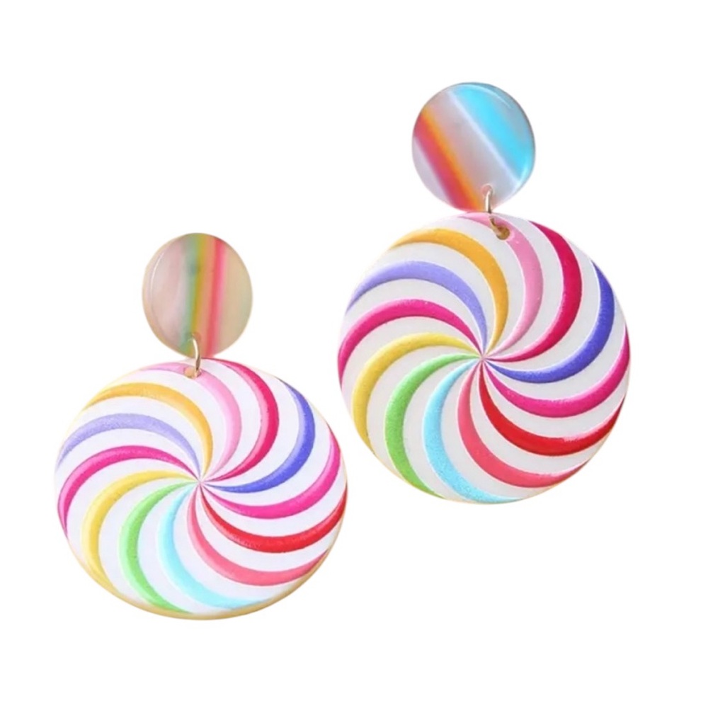 Colorful Round Lollipop Earrings